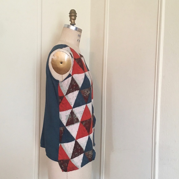 Mother Earth Forest Green & Rust Geometric Tank - Picture 5 of 11